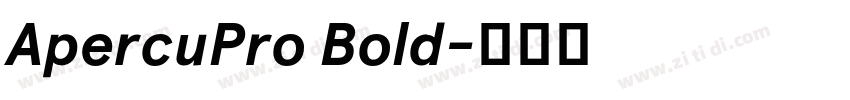 ApercuPro Bold字体转换